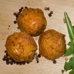 minihamburgueses de pastanaga, curri i oliva verda 8 u La Veganeria